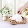 Handmade Water Hyacinth Table Napkin Organizers Natural Wicker Storage Basket For Kitchen Bathroom Living Room Decors