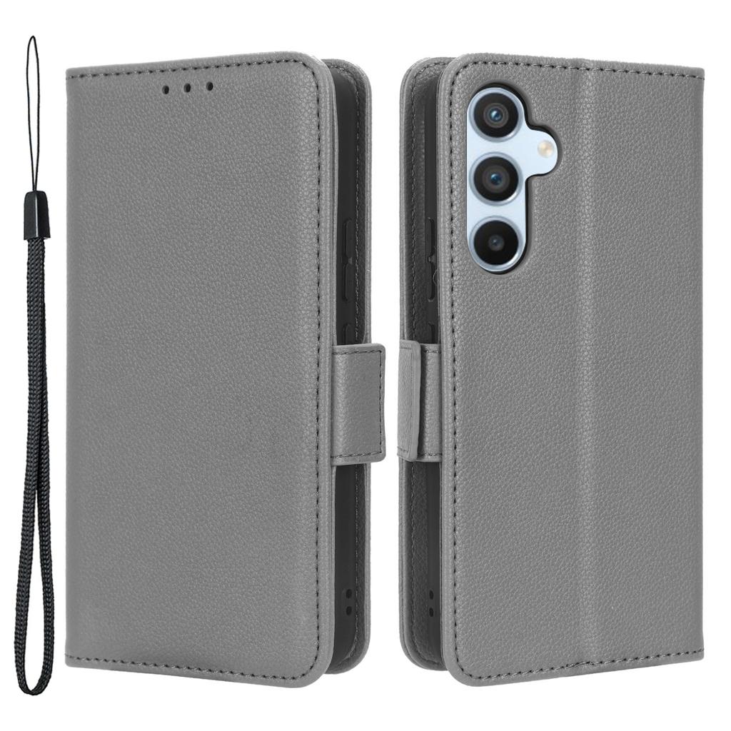 For Samsung Galaxy A54 5G Mobile Phone Cover Wallet Stand Litchi Texture PU Leather Dual Magnetic Clasp Phone Case