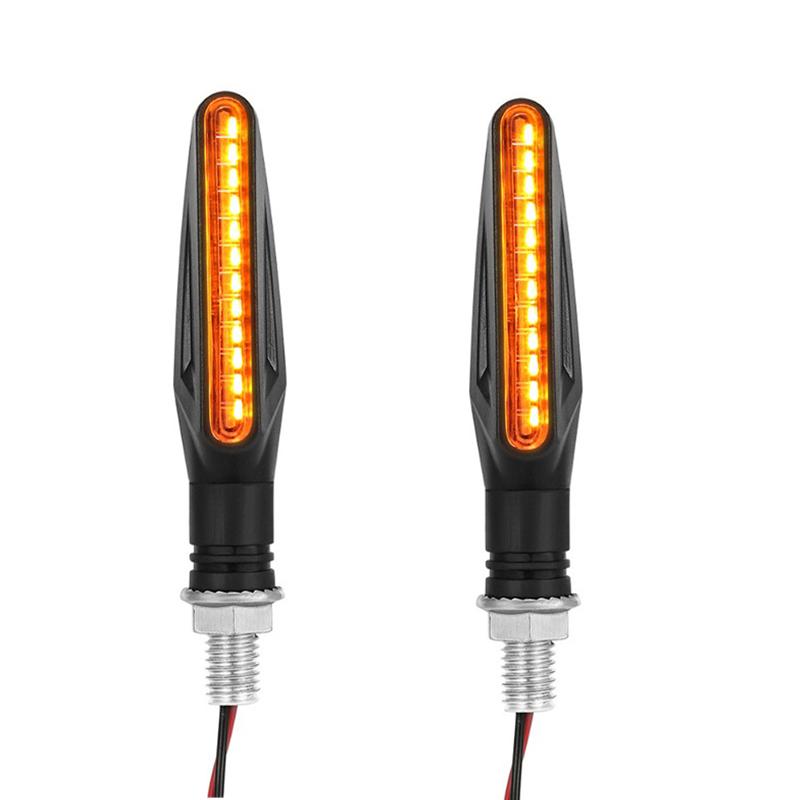 Moto Led Flowing Water Blinker Bendable Flashing Signals Lamp Universal Motorcycle Turn Signal Light Built Relay 12V Flasher