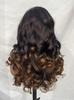SDD 250% Density Super Quality 4*4 Closure Fringe Bang Wig Brazilian Hair Transparent Lace Bouncy Wave for Black Women