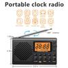 Portable AM/FM Shortwave Radio Big Digital Display with Sleep Timer and Alarm Clock Function, Battery Operated Radios
