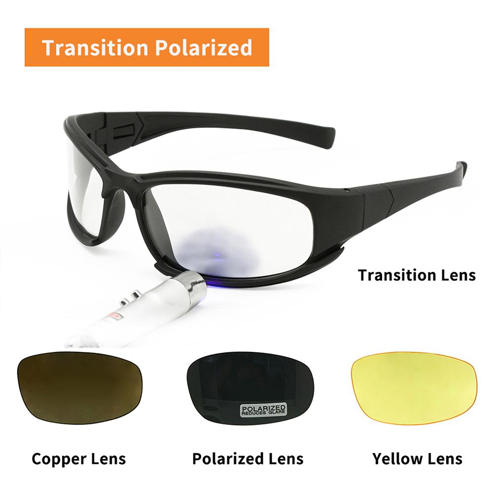 Transition Photochromic X7 Sports Sunglasses 4 Lens Kit Tactical Men's Glasses for CS Game Sport