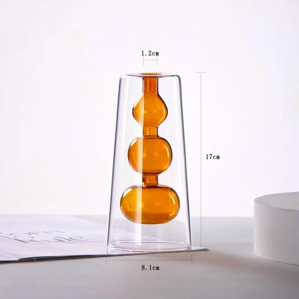 Minimalism Double-layer Flower Vase Creative Aromatherapy Diffuser Bottle Wedding Decor