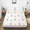 Coprimaterasso Lenzuolo con Angoli con Elastico Lenzuola Biancheria da Letto Lenzuolo 90/150/160X200CM Marmo Nordico Lettera
