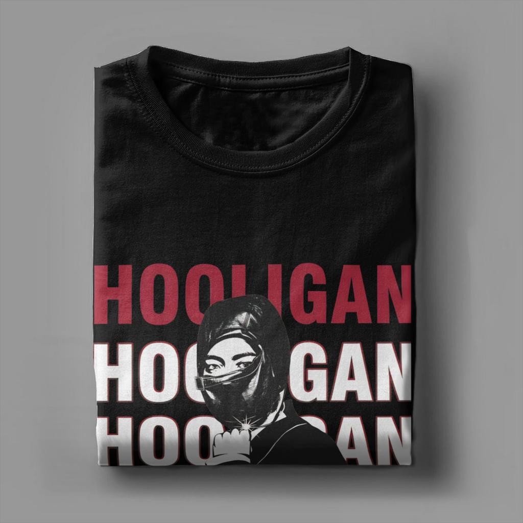 Unisex TShirt Hooligan Concert Creative Cotton Tee Shirt Short Sleeve T Shirts Crewneck Clothes Gift Idea