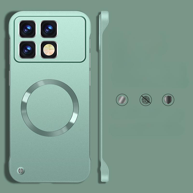 For Mi 14T Metallic Paint Frameless Hard PC Back Cover for Xiaomi 14 T 14 Ultra 13 Pro 14Pro Magnetic for Magsafe Wireless Charging Protect Cases