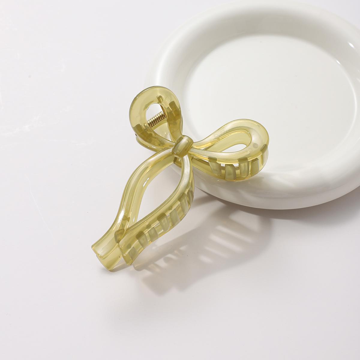 

Бант для хвостика Большая заколка-краб для волос Женские аксессуары для волос Однотонный Градиентный цвет Акриловый бант Заколка Заколка Девушка Повязка на голову