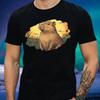 Unisexs Capybara Motif Cotton TShirt Size XS To XL