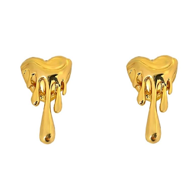 Stylish Matching Pair Alloy Heart Studs Trendy Stylish Aesthetic Jewelry Luxury Heart Ear Studs Gift For Her