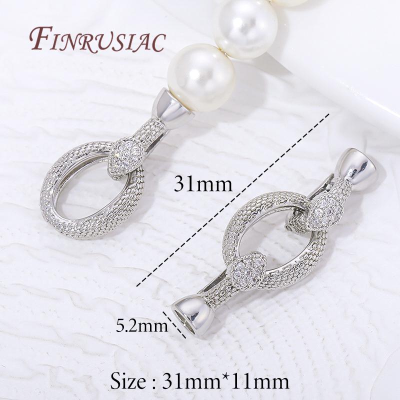 

1/2/4Pcs Rhodium Plated Clasps For Bracelets,DIY Pearl Clasp Accessories,Necklaces Clasp Connectors For Jewelry Making Supplies 1 pieces