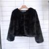 Faux Fur Jacket, Solid Color Women's Short Jacket