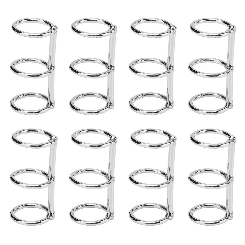 Rings Reusable 3 Hole Electroplated Metal Hand Account Paper Loose Leaf Binding Rings