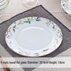 7-Inch Round Bone China Porcelain Plate - Chinese Style Tableware