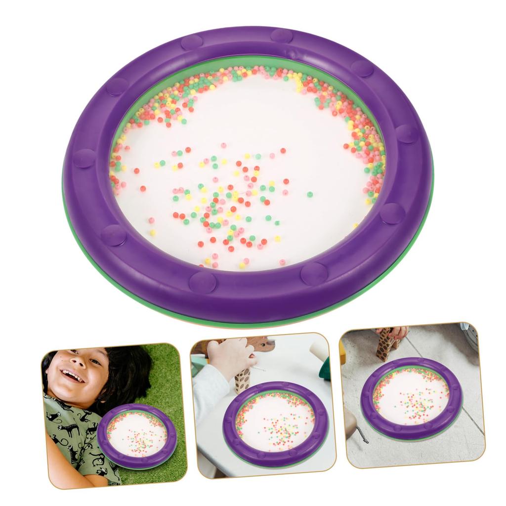 NOLITOY Ocean Drum, Wave Sound Drum, Percussion Instrument for Kids, Educational Toy, Plastic, 25cm, Multicolor