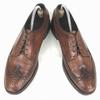 Seltene Vintage-Schuhe aus der Zeit vor den 70ern/Florsheim/Goodyear Welt Long Wingtip Lederschuhe/10C/27.0/Braun/(GEBRAUCHT)