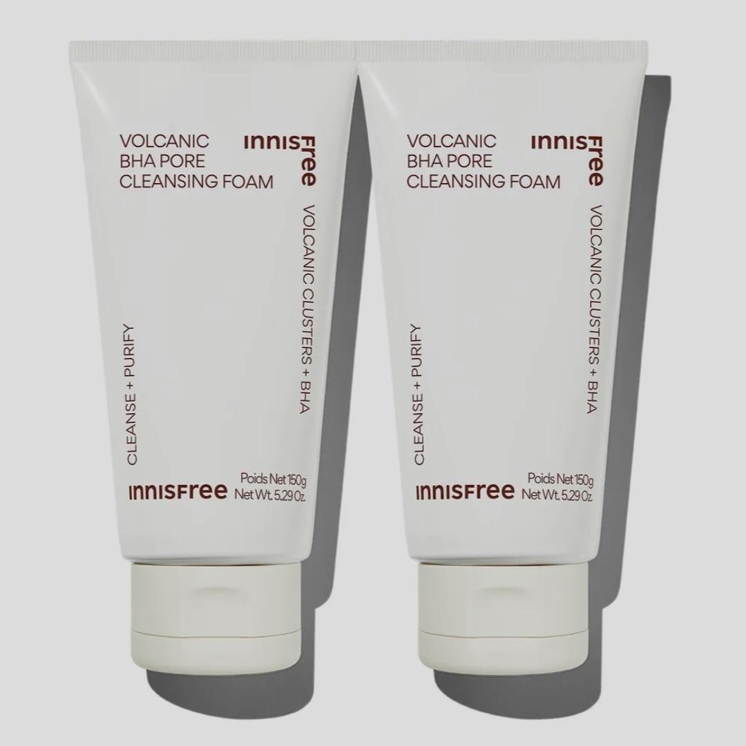 

1+1 Innisfree Volcanic Pore BHA Очищающая пенка 150 г * 2