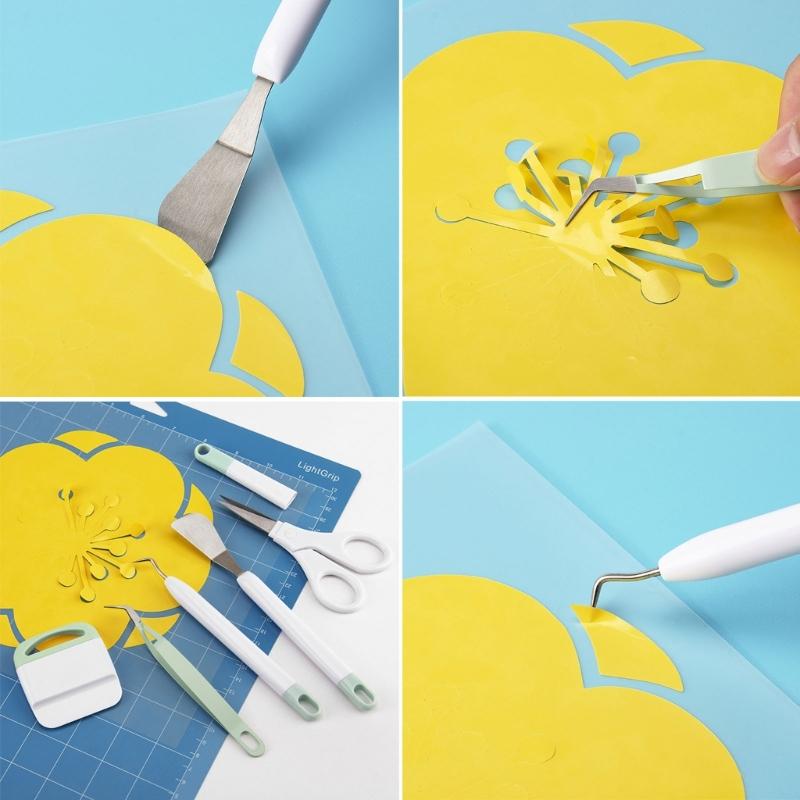 Weeding Tool Plotter Accessories 6pcs Vinyls Weeding Tools Crafting Basic Tool Kits Silhouettes Embossed Art Cutting Set