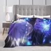 Gojo Satoru Flannel Blankets Winter  Warm Soft Throw Blanket for Kids Adult Couch Bed Funny Bedspread Sofa Bed Cover
