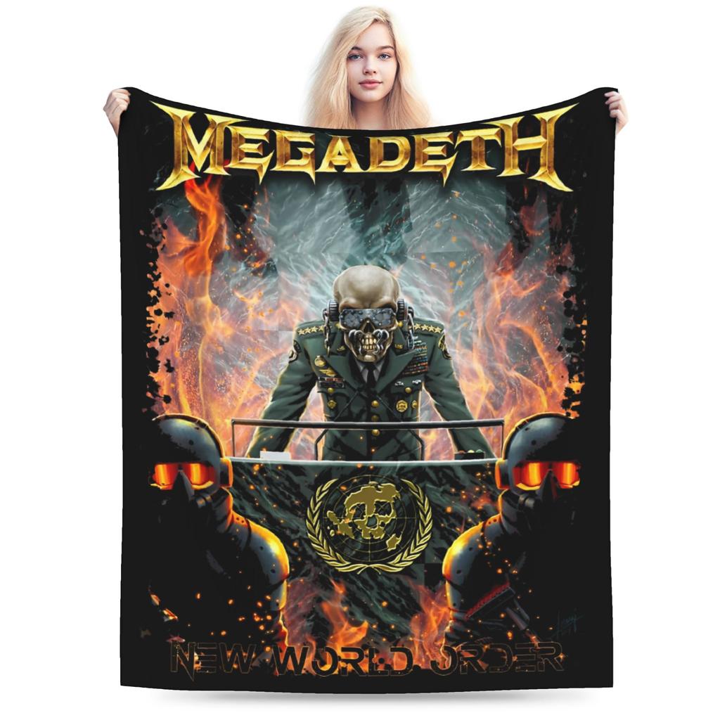 Killing Is My Business Rock Band Blanket Flannel Megadeths Lightweight Throw Blanket for Car Sofa Couch Bedspread