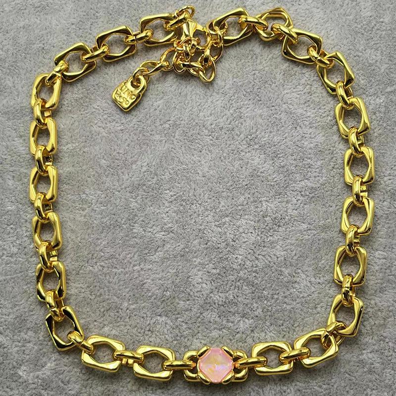 UNOde50 2024 European Women s Romantic Gemstone Necklace - High-Quality Gift 38 cm - 8 m