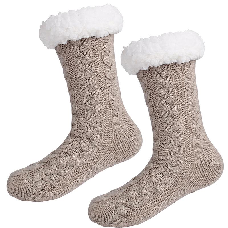 New Men Home Thermal Socks Winter Warm Short Cotton Thick Sleeping Soft Fluffy Slip Non Floor house fuzzy slipper Sock Male Grip