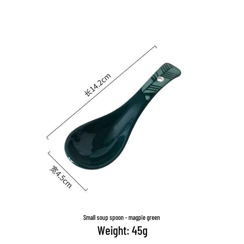Di Ruien Japanese Embossed Ceramic Small Spoons 3-pack