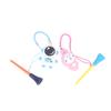 Plastic Tee Golf Tee With Rope Cartoon Pattern Anti-Lost Ball Rack