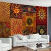 Multicolor Sun Pattern Tapestry JIT 1 Bohemian Style Wall Decor Artistic Durable for Living Room Bedroom Eclectic Home Decor
