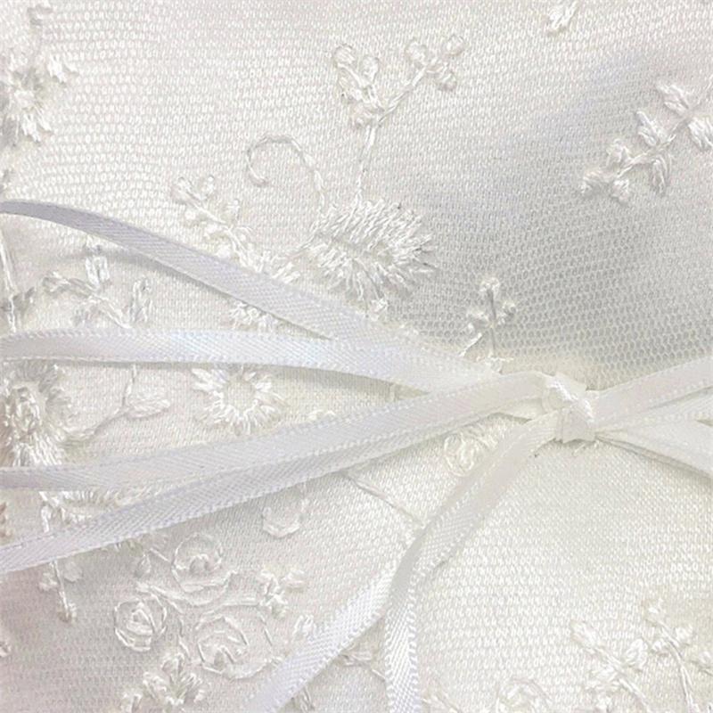 Romantik Spitze Besticktes Ringkissen für Hochzeiten Robuste Stoffmaterialien Mit Handgefertigten Perlen Tüll-Detail