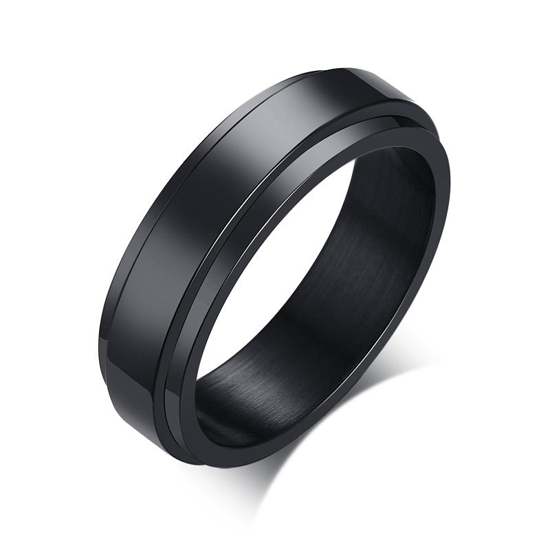 Stainless Steel Spinner Fidget Ring for Men Women Anxiety Jewelry Size 5 To 12