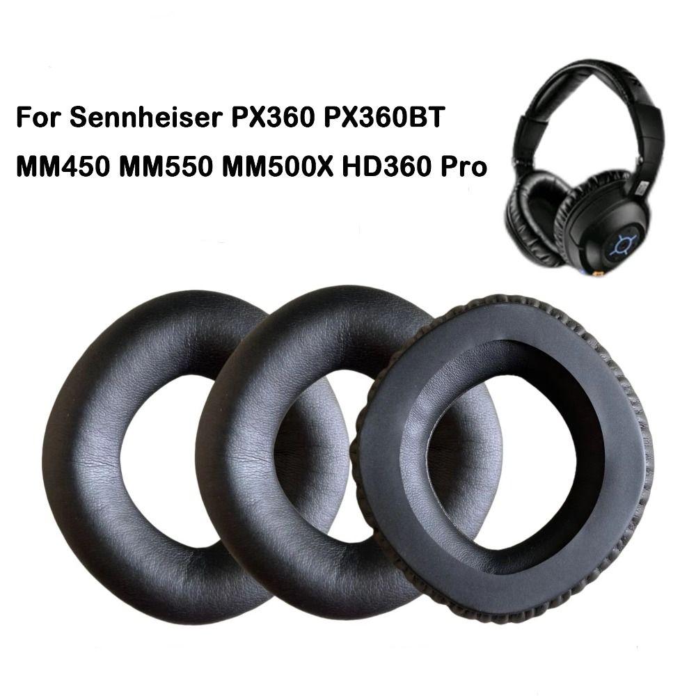 

1Pair Protein Leather Ear Pads for Sennheiser PX360 PX360BT MM450 MM550 Headphone Accessories чорний