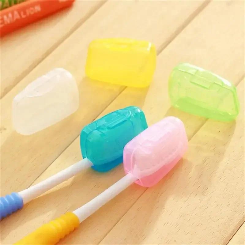 10pcs Portable Toothbrush Cover Holder Health Germproof Toothbrushes Protector Travel Hiking Camping Brush Cap Case