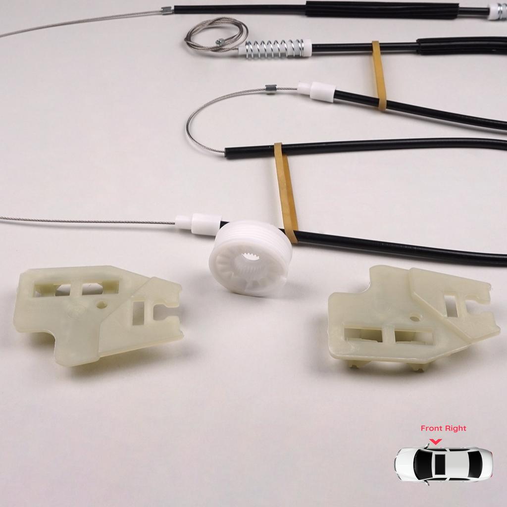 EWR492 Window Regulator Repair Kit Front Right Door for BMW 3 Series E46 2001-2005 4/5 Door Facelift 51337020660