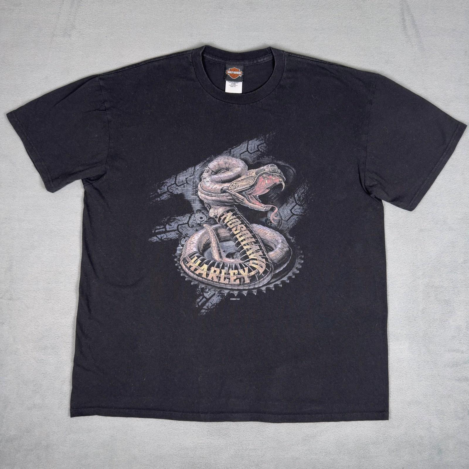 Harley Davidson Rockstar Guitar Snake Fort Myers Florida Graphic T-Shirt XL Unisex T-Shirt L