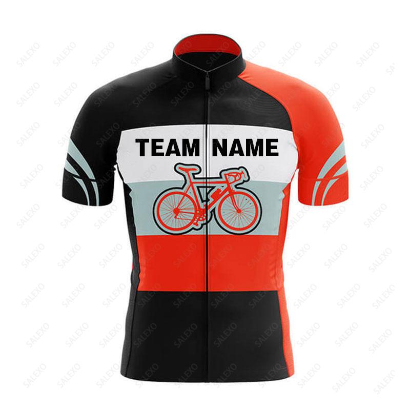 

2026 Team Name Cycling Jersey Set Mens Summer Clothing Road Bike Suit Mountain Bicycle Shirt Bib Shorts MTB Ropa Ciclismo S