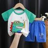 2025 Kids' Short Sleeve Summer Pajama Set - Boys and Girls Baby T-shirt and Shorts