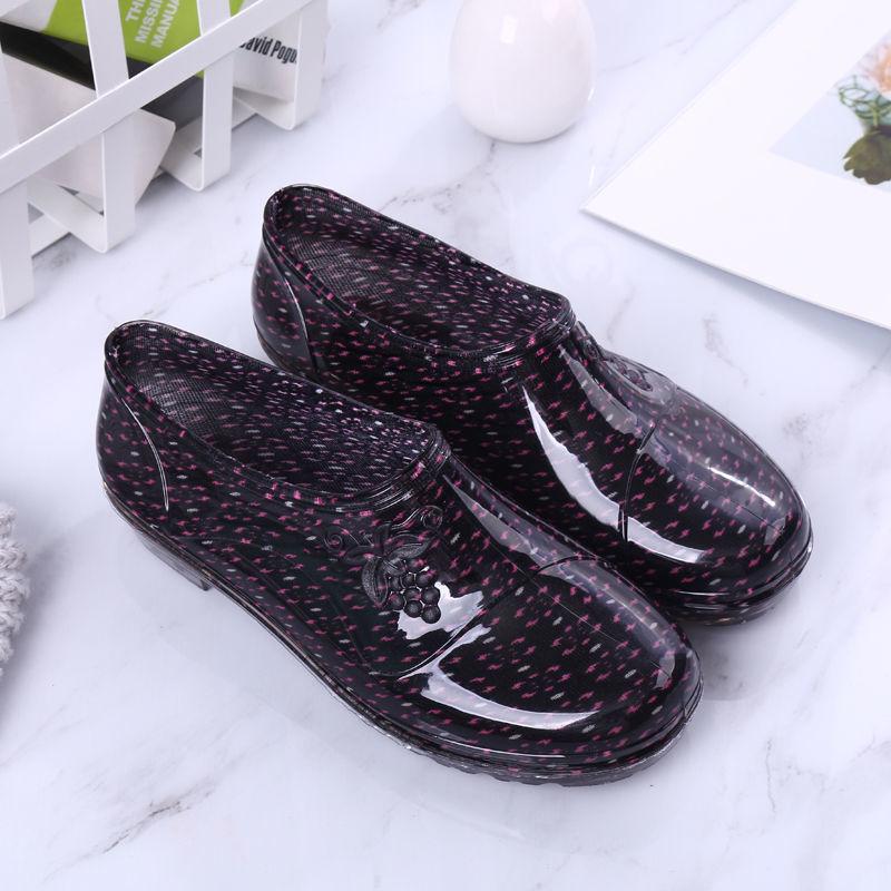 Fashion Home Must Rainboots,Ladies Galoshes,Water Shoe Rubber Boots, Woman Kitchen Working Shoes for Mopping and Washing Clothes Autumn