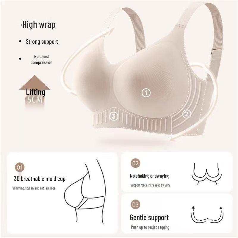 Dikişsiz Toparlayıcı ve Destekleyici Sütyen: Tam Kapsama, Yazlık İnce, Sarkma Önleyici, Büyük Göğüsler İçin Şekillendirici