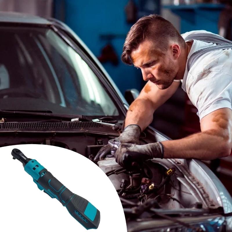 3/8inch Cordless Ratchet Wrench Electric Ratchet 300RPM Chargeable Power Ratchet Driver Wrench Adapter Replacement