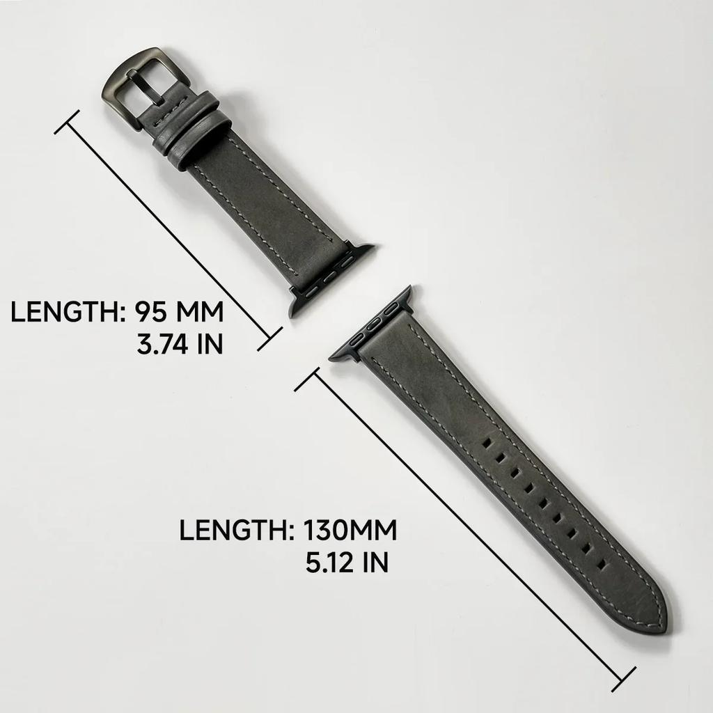 Calf Leather Watch Band for apple watch strap 49mm 44 45mm 42 40mm 41mm Woman Man bracelet for iWatch series 8 7 6 5 4 3 Se Band