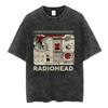 Rock Band Radiohead The Bends Vintage Washed T-shirt Men Women Fashion Hip Hop T Shirts Casual T-shirts