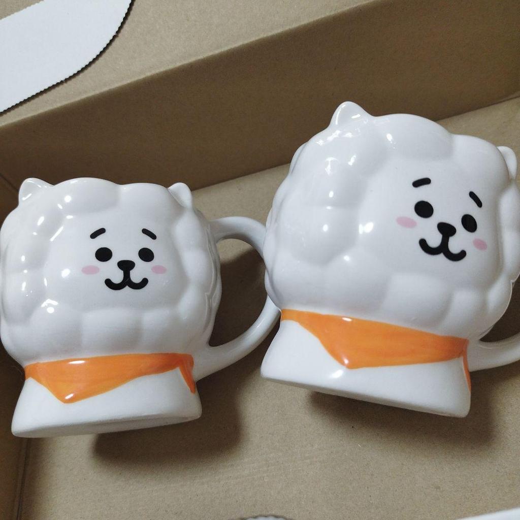 [USED] BT21 BTS Die-Cut Mug RJ 2 pieces