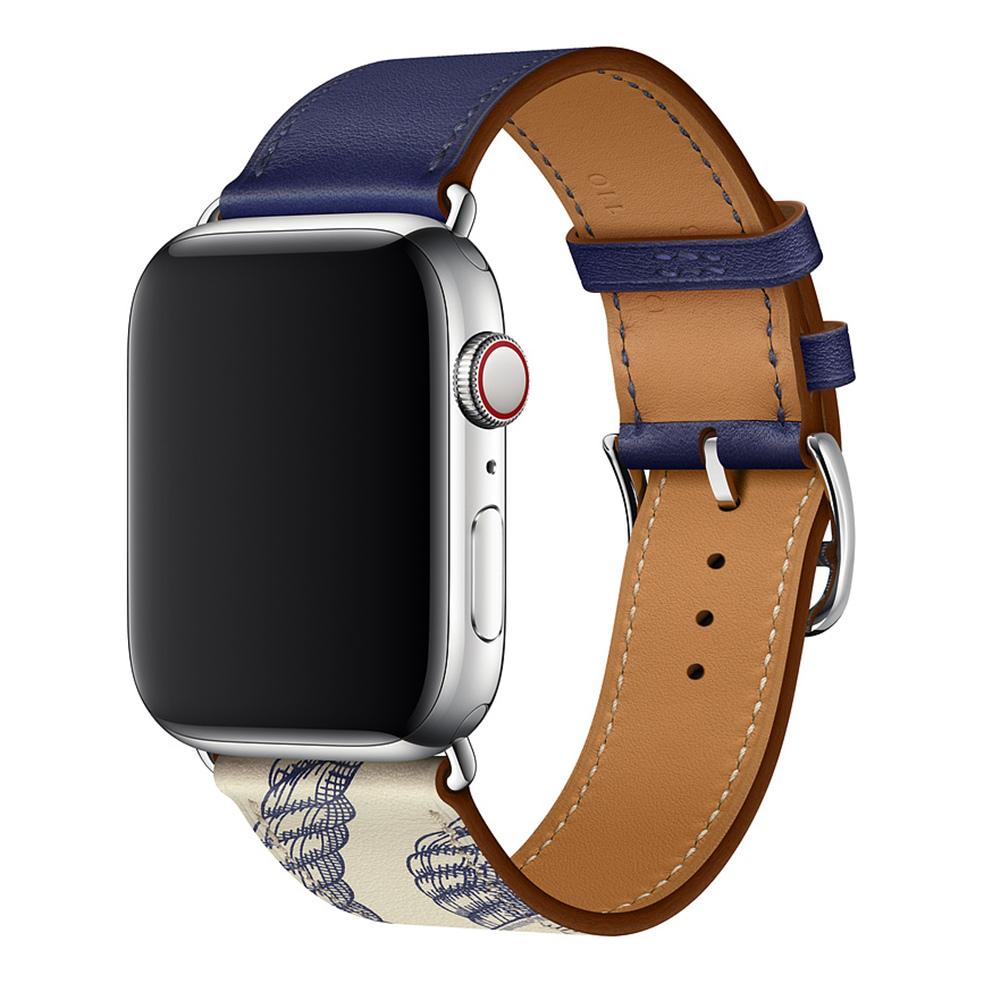 Leather Strap for Apple Watch Band 44mm 40mm 45mm 41mm 38mm 42mm Genuine Leather Single Tour Bracelet iWatch Series 5 4 3 6 Se 7