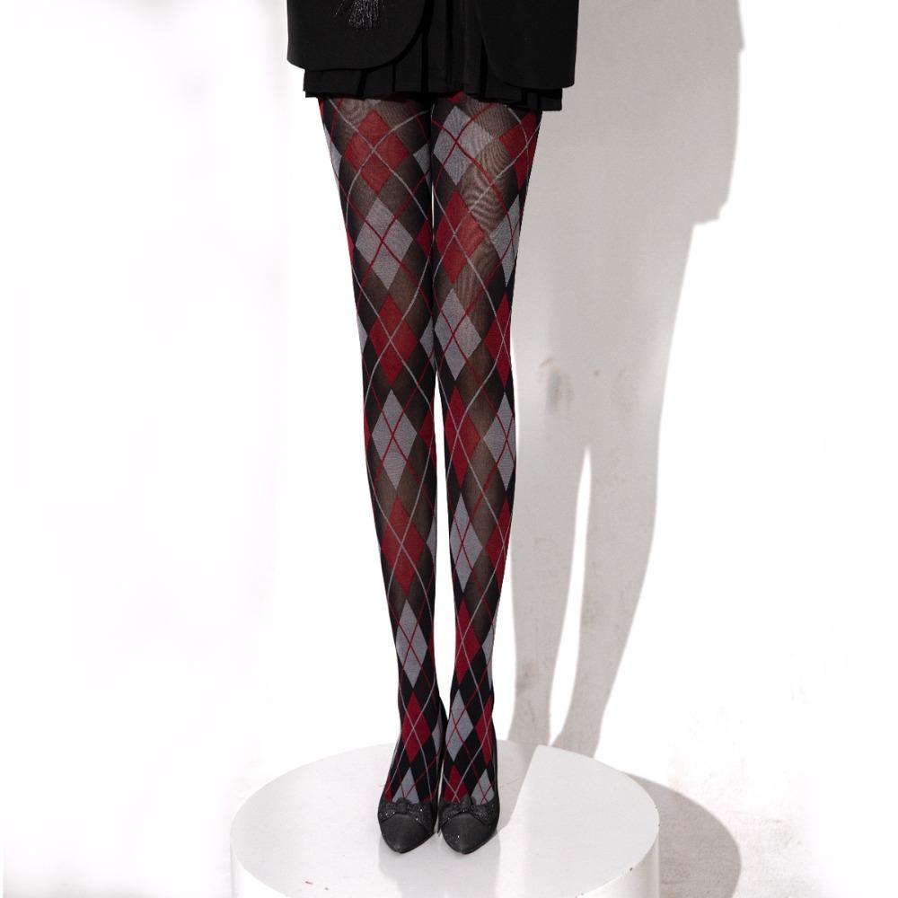 Retro Plaid Tights Pantyhose JK Japanese Style Pantyhose Legging New High Pantyhose  Women