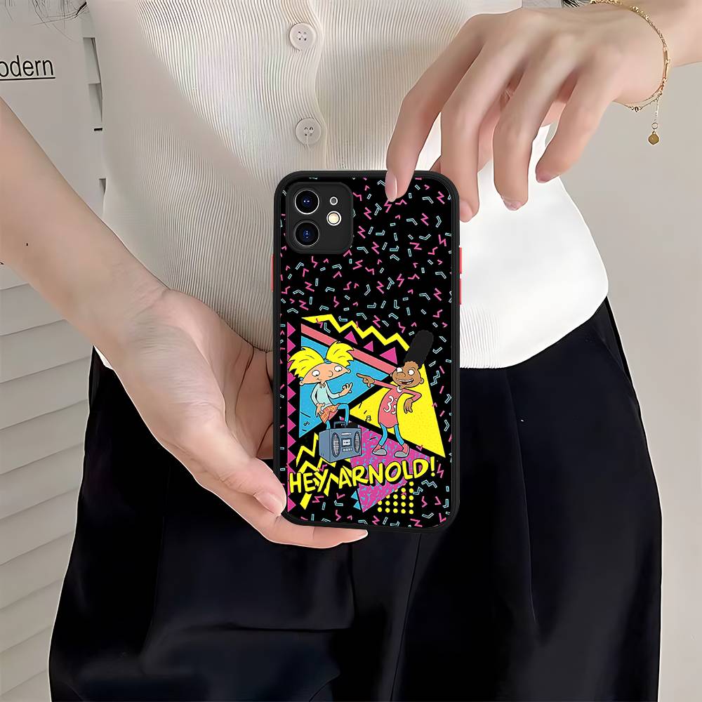 H-Hey A-Arnold Helga Bonito Phone Cases For IPhone 16 15 14 Plus 13 12 11 Pro Max Matte Oft Bumper Phone Cover