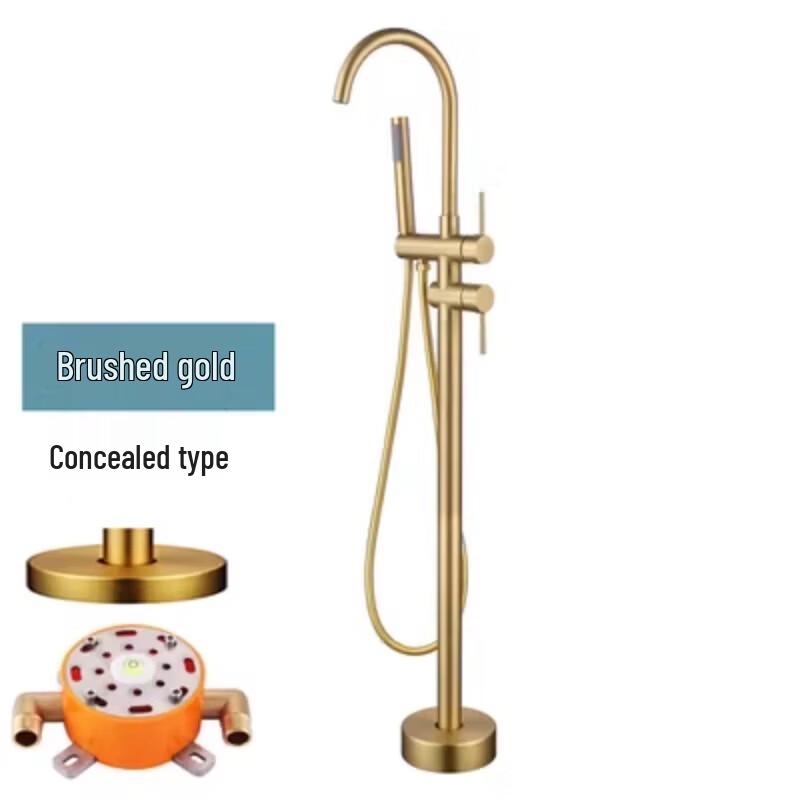 TLXT Скрытый напольный смеситель для ванны и душевой набор