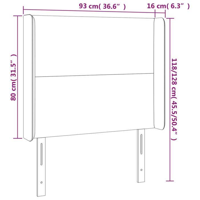 VidaXL LED Headboard Bedroom Furniture Single Bed Accessory Headboard Bed Frame Interior Light Grey 3123804