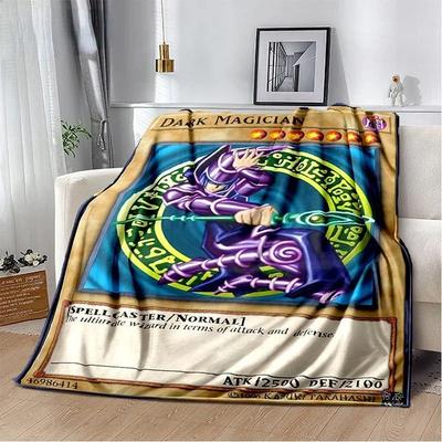 Anime Yu Gi Oh Karta Házecí Deka Modrooký Bílý Drak Anime Kreslená Měkká Plyšová Deka Ložnice Přehoz Domácí Dekorace#