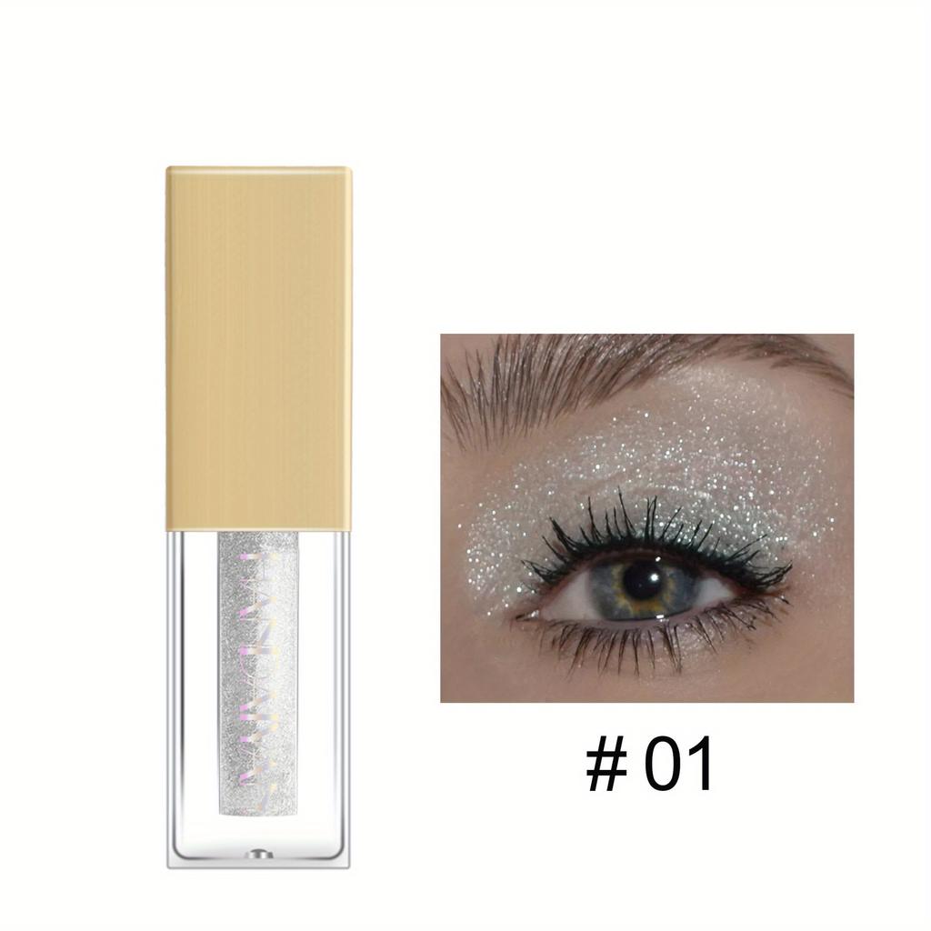 Not Easy To Smudge Eye Shadow Color Show Sequin Pearlescent Eye Shadow Liquid Coloring Liquid Glitter Eye Shadow Long-lasting Shimmer Makeup