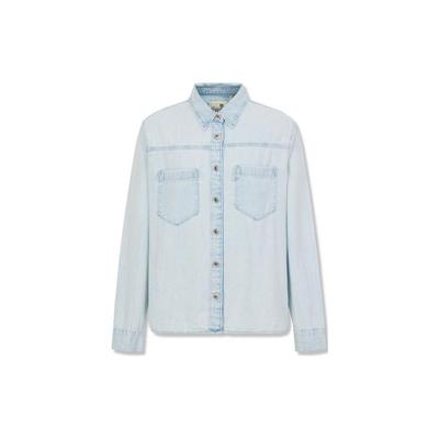 Chemise à Manches Longues en Denim Couleur Unie Levis Silver Label Femmes chemises Bleu Clair A5977-0001
